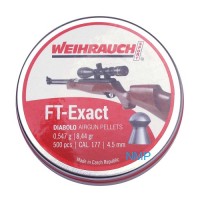 Weihrauch FT Exact .177 calibre 4.53mm 8.44 Grains Air Gun Pellets 500 tin